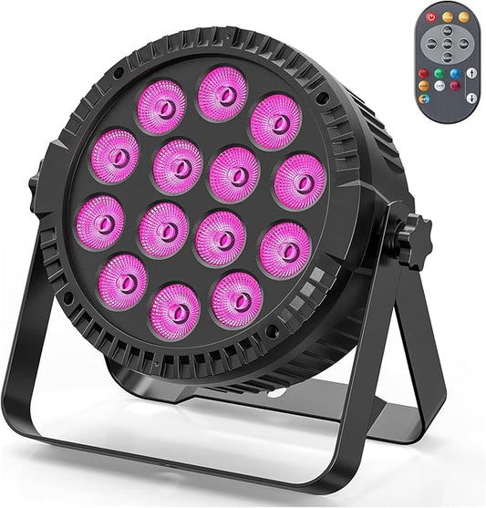 RGBW 4-in-1 Stage Lights, 80W LED Par Lights with DMX512/Remote/Sound Acitvated Control, Uplights for Events, Wedding, Parties, Dance, Stage - 1Pack