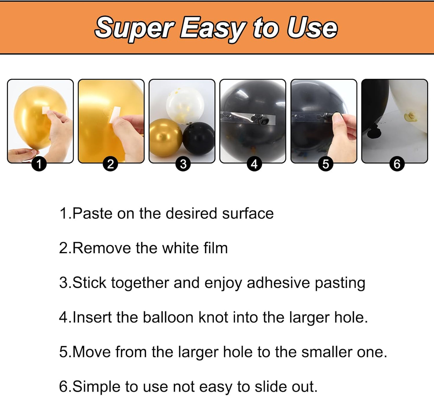 Balloon Arch Strip Kit, 20 PCS Balloon Arch Clips & 65.6Ft Tape Strip & 400 Glue Points Dots, Suitable for Party Wedding Birthday Decoration