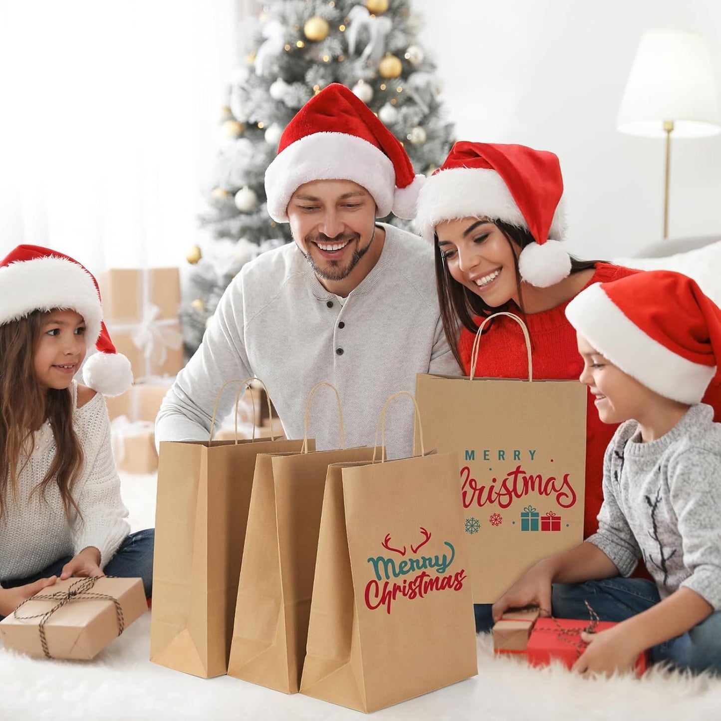 GSSUSA Brown Paper Bags with Handles 9000 Pack Brown Gift Bags10x5x13 Inch Kraft Paper Bags, for Shopping, Retail and Grocery -Take Out Bag