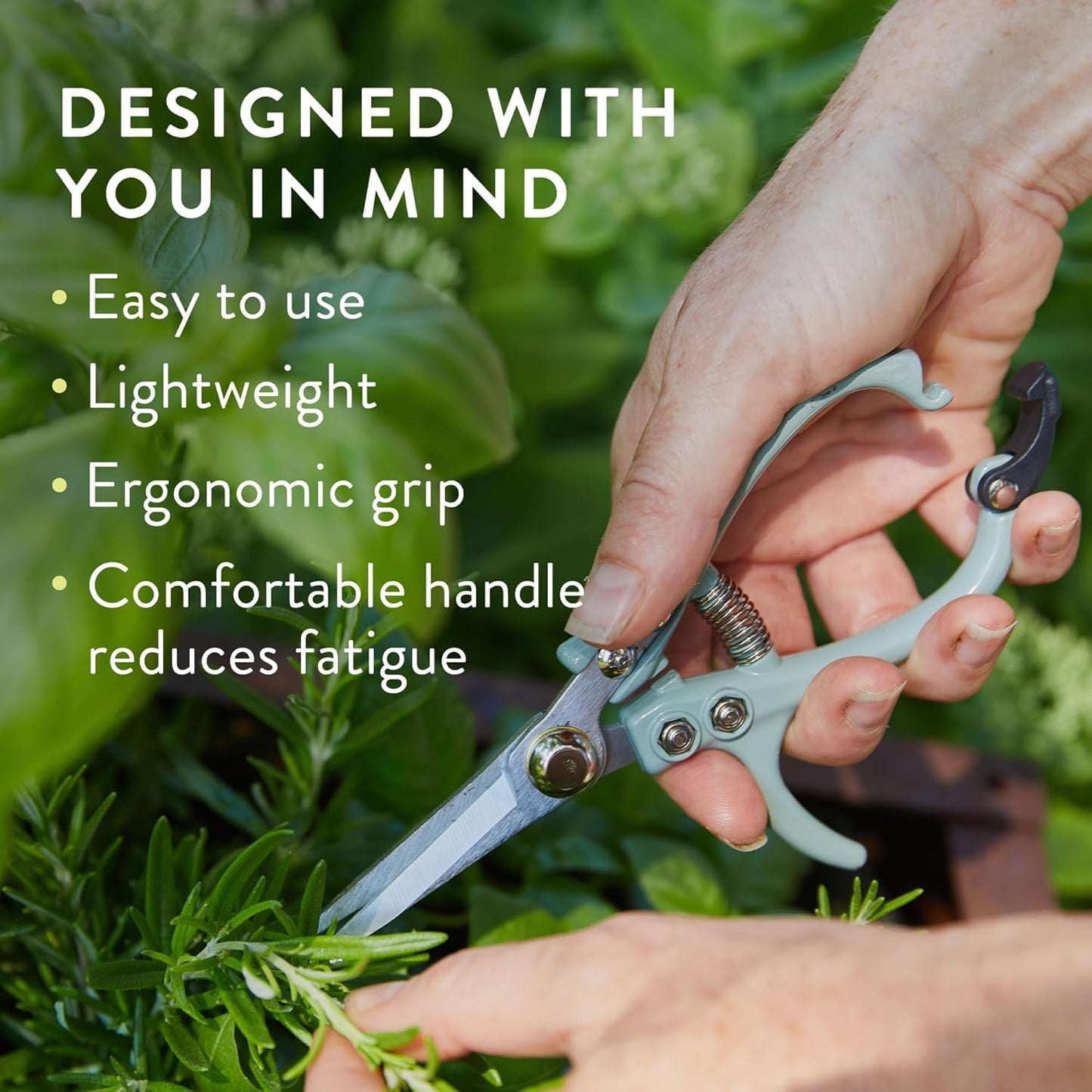 Modern Sprout Pruning Shears - Herb Snipping Scissors- Lightweight Gardening Tools W/Easy Lock - Flower Cutter Garden Shears - Carbon Steel Blade + Plastic-Free Reusable Holster (Multicolor, 4 Pcs)