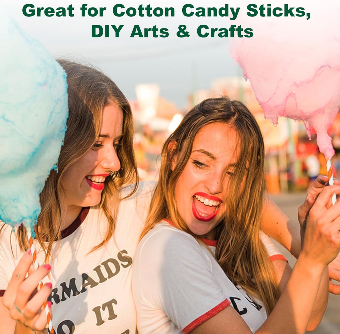 Orange Striped Paper Drinking Straws, 10.25 Inch Long, 100 Counts - for Tall Drinks, Halloween Party - Eco Friendly