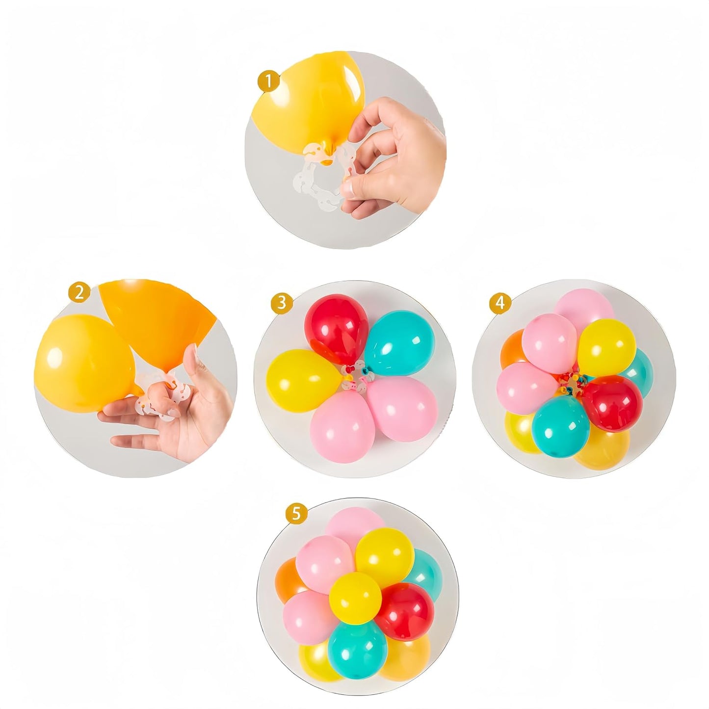 Balloon Clips 200pcs - Reusable Plastic Balloon Holder Clips for Balloon Garland, Arch, Columns - Secure Clips for Party, Wedding, Birthday Decorations