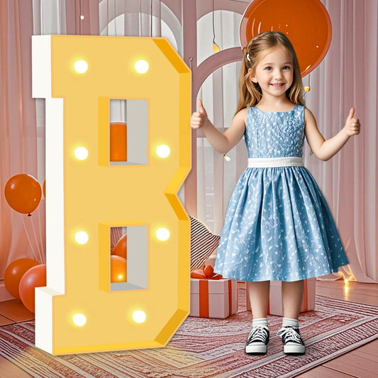3FT Marquee Letters, Big Mosaic Light Up Letters B, Cardboard Letter for Birthday Decorations, Baby Shower, Engagement Party Decorations, Marquee Sign Pre-Cut Foam Board Kit