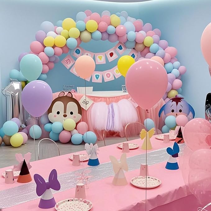 Pastel Balloons Latex Pastel Birthday Decorations 160 Pack 5 inch Round Helium Multicolor Macaron Rainbow Decor for Birthday Rainbow Party Baby Shower Wedding Easter Balloons Decorations