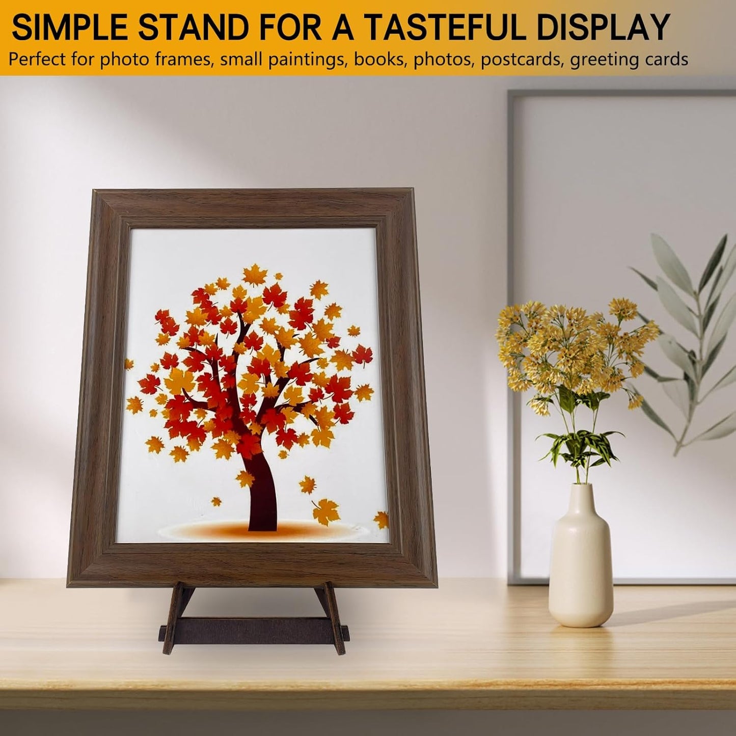 10 Inch Wooden Plate Stand - Easel & Book Display Stand