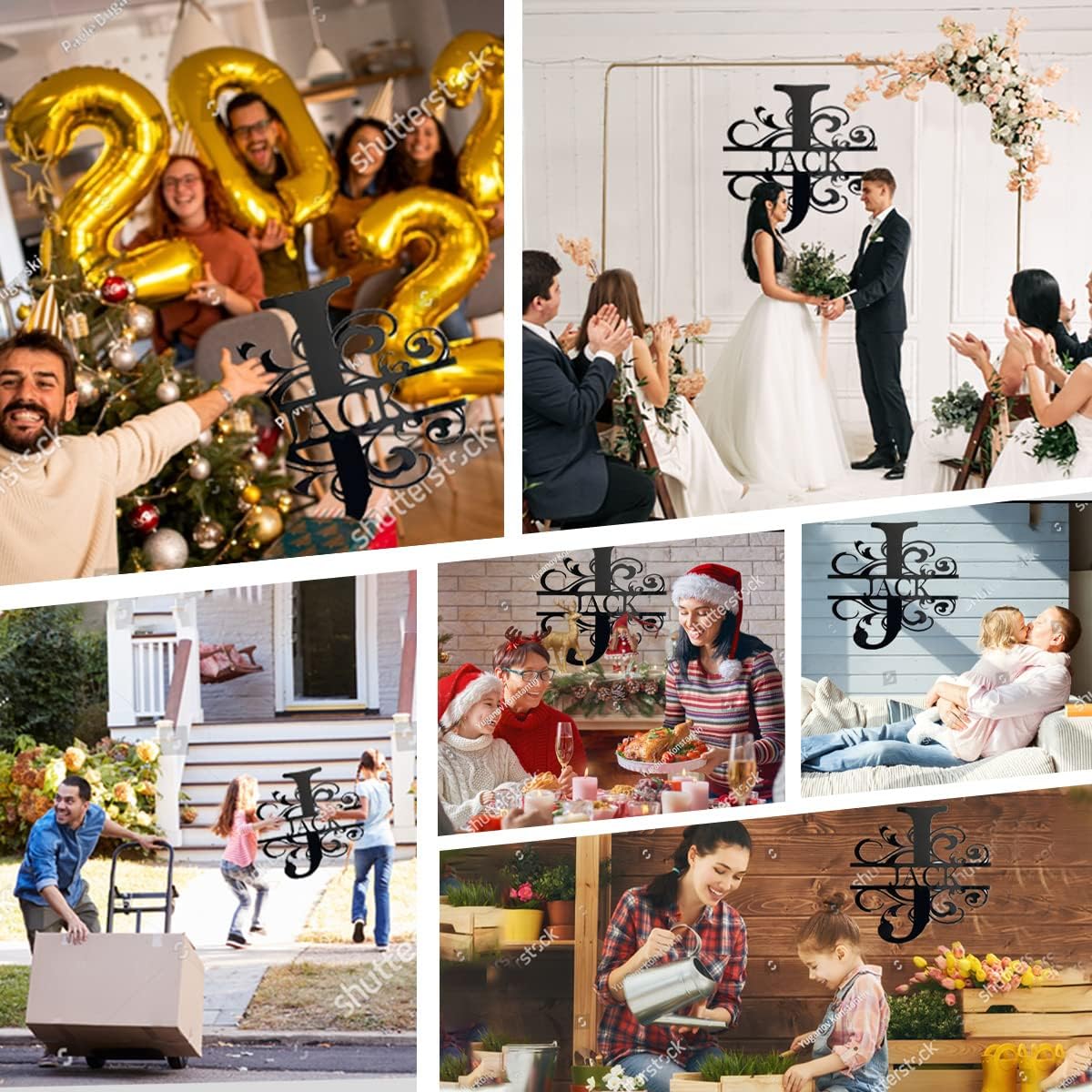 Custom Metal Signs | Name Sign Personalize for Outdoors Last Split Letter Monogram Wall Decor Family Personalized Wedding Gift Housewarming Art Outdoor