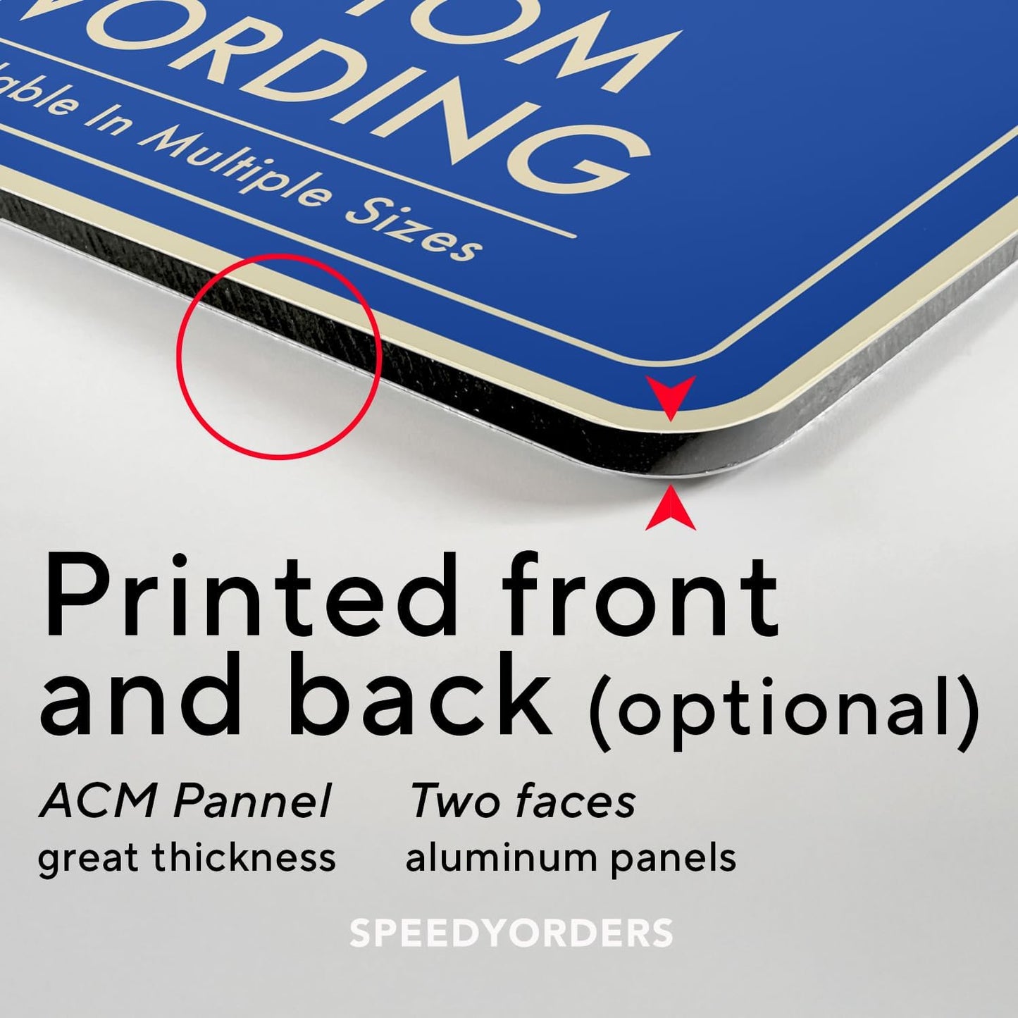 Custom Decorative Outdoor Metal Sign - Personalized Aluminum Driveway Sign, Waterproof, Made In USA - Design 1 Blue Steel 24x18 In