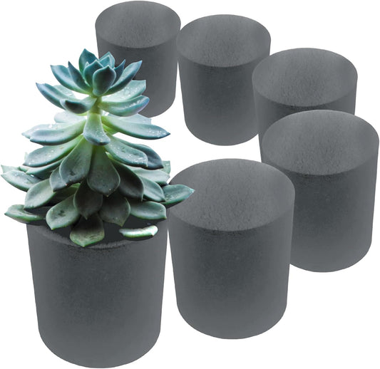 XCEL Floral Foam Blocks - Reusable, Weather Resistant Foam - Perfect for Fresh & Artificial Flower Arrangements, Crafts, Planter Boxes, Home Decor & More - 10-Pk, Gray (3” x 3”, Round)
