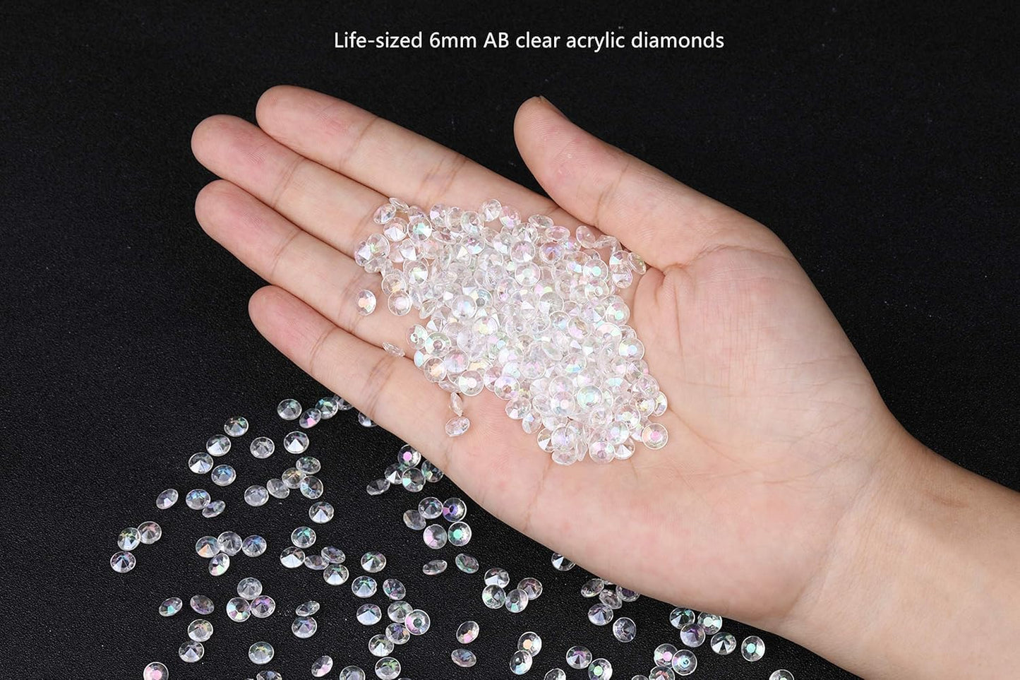 5000 pcs/Pack Wedding Table Scatter Confetti Crystals Acrylic Diamonds 6 mm Rhinestones for Wedding, Bridal Shower, Vase Beads Decorations (6mm, Burgundy)