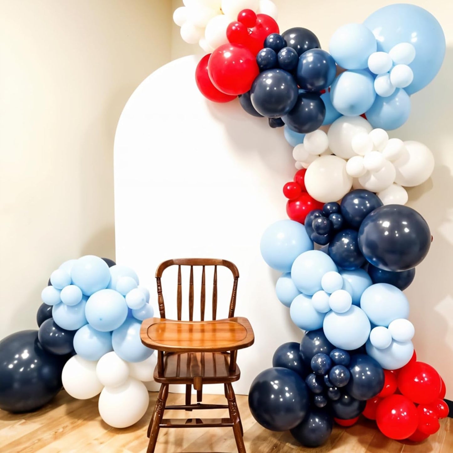 Baseball Balloons, 12 Inch Navy Blue Red White Light Dusty Blue Balloons with Baseball Gloves Ball Foil Balloon for Boys Baseball Themed Birthday Baby Shower Sport Theme Party Decorations