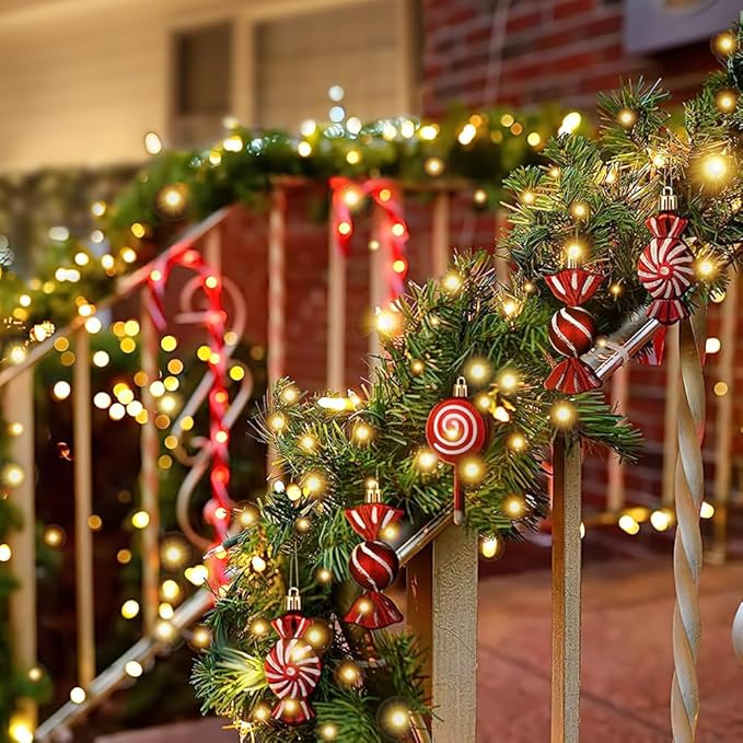 300 LED Warm White Christmas Lights Outdoor Indoor,100ft LED String Light,Green Wire Plug in Christmas Tree Lights Waterproof for Wedding Patio Garden Home Decors Fairy Lights