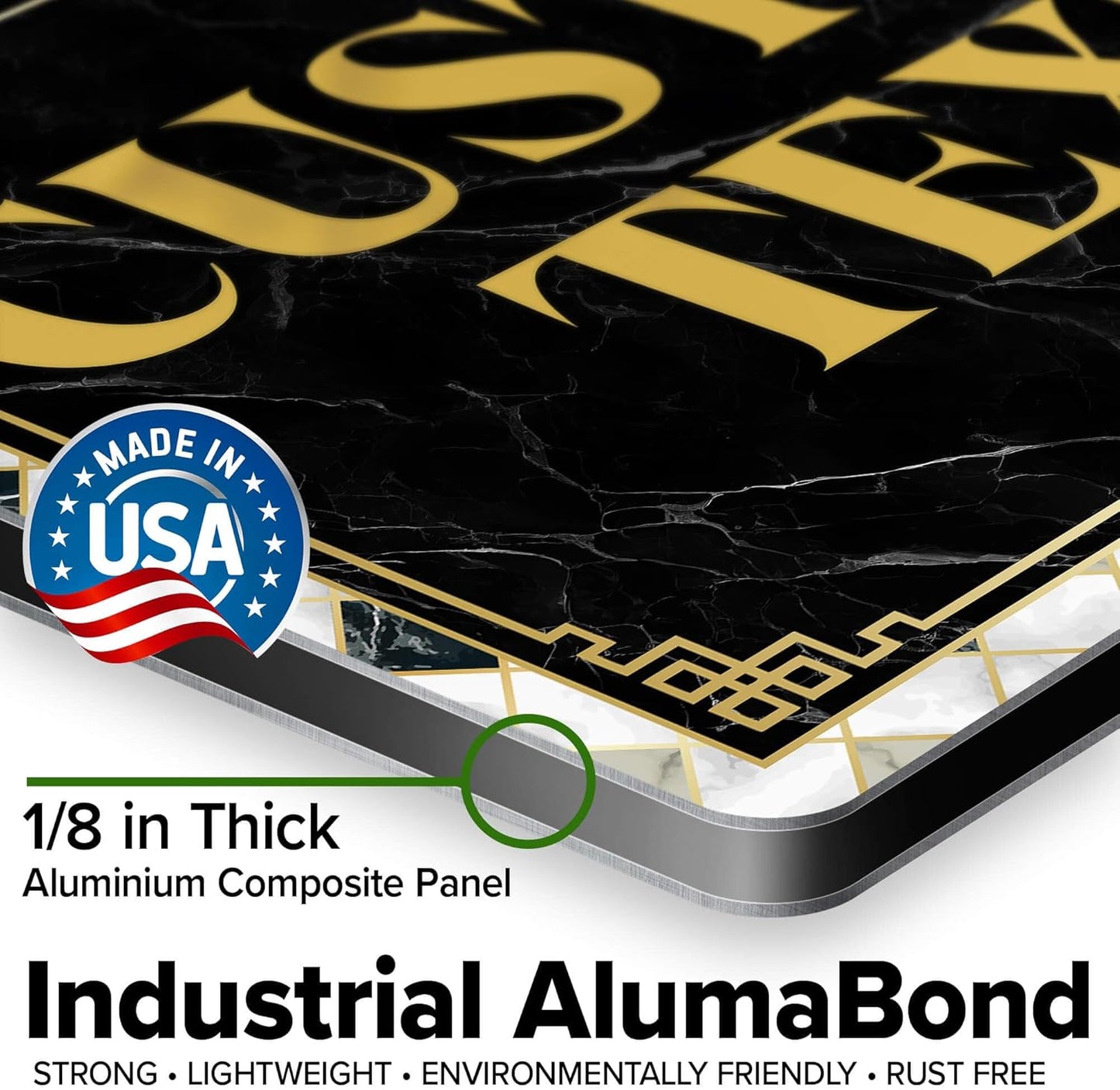 Custom Sign, Custom Street Sign, 11 Font Colors, 13 Font Styles, 4 Hole Options, 22 Sizes, 10x14 Inches, Rust Free DiBound, Fade Resistant, Made in USA by My Sign Center (Marble Tile)