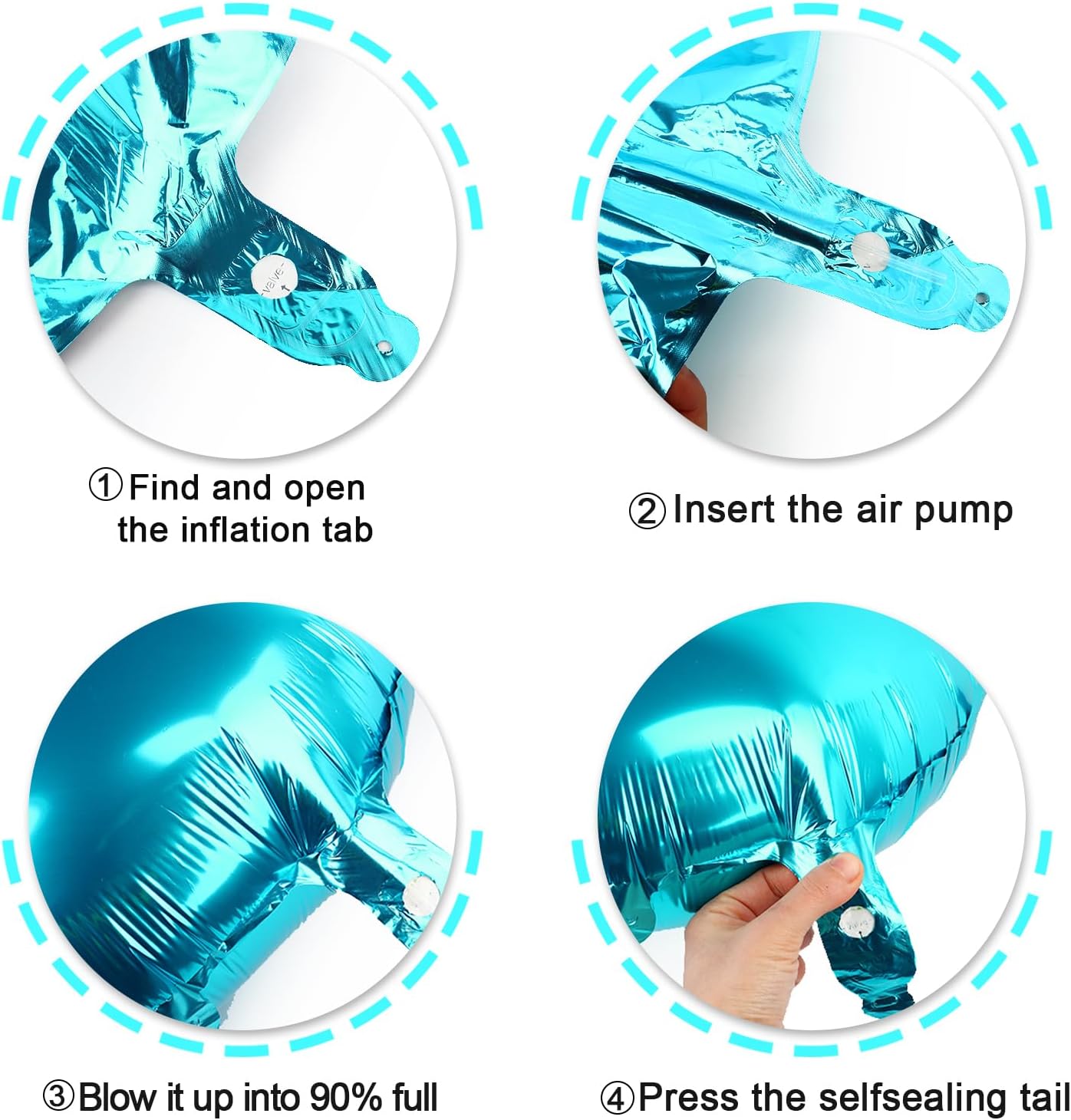 40 Inch Blue Mylar Foil Number 6 Birthday Balloon, Digital Balloons for 6 16 Boy Girl Party Decorations Supplies, Blue Big Helium Balloon Numbers for 26 36 46 60 Men Women Anniversary