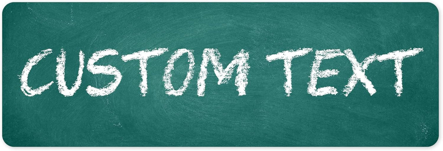 Custom Sign, Custom Street Sign, 11 Font Colors, 13 Font Styles, 4 Hole Options, 22 Sizes, 6x18 Inches, Rust Free DiBound, Fade Resistant, Made in USA by My Sign Center (Chalkboard Green)