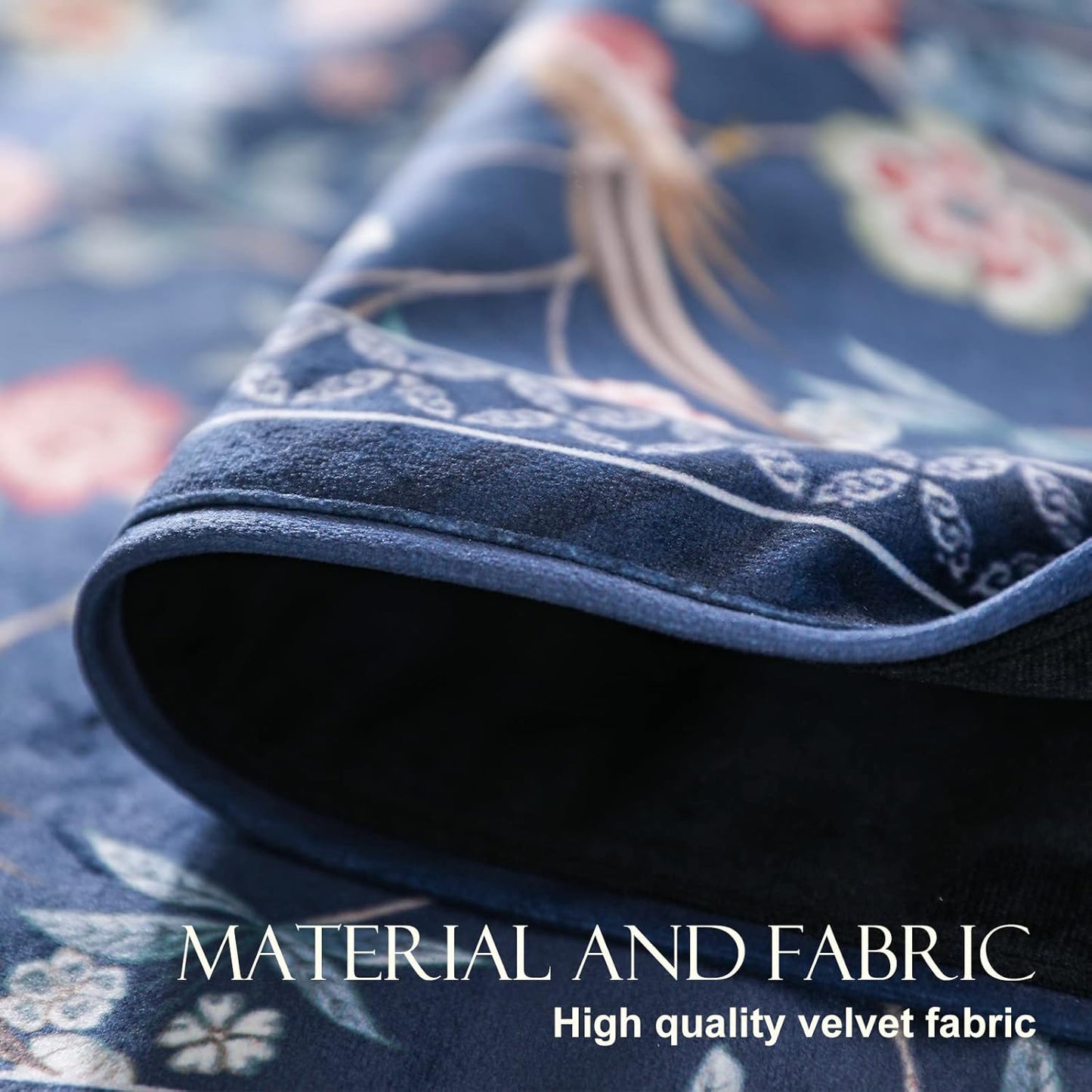 patdrea Vintage Chinoiserie Floral Table Runner Farmhouse for Home Kitchen Dining Decor Parties Family Dinners 12"*63"