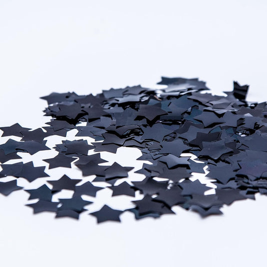 Black Star Confetti,Foil Glitter Table Confetti,Sparkling for Party Decorations(1.76 OZ)