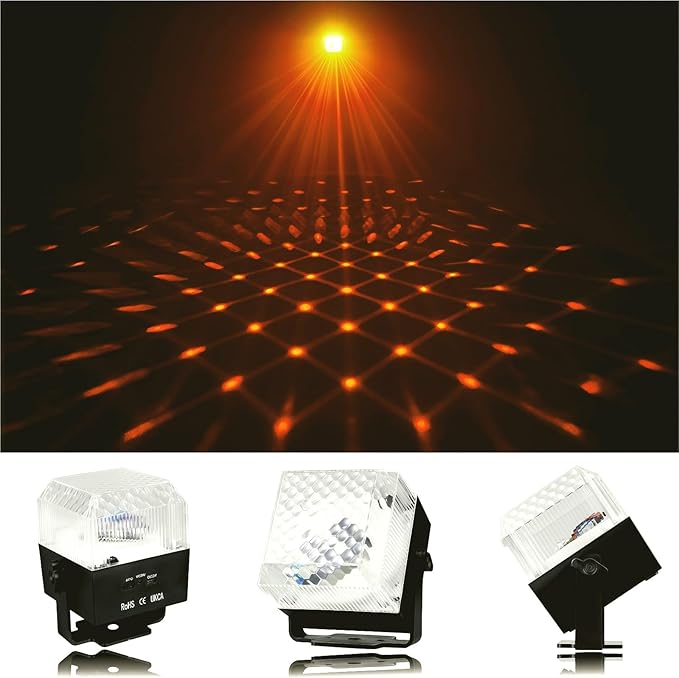 Disco Light Mini Party Lights Sound Activated LED 6 Colors Night Lighting with Remote Control Home Room Dance Parties Christmas Halloween Birthday