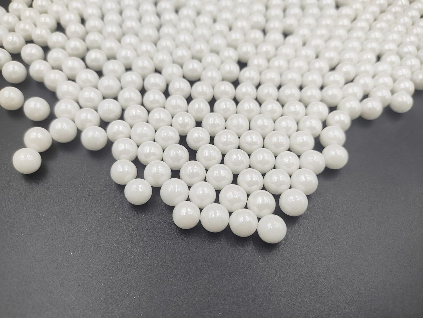 Edible White Pearl Sugar Sprinkles 3.53 oz, 7mm Candy Pearls Ideal for Baking, Cake and Cupcake Toppers, Cookie Decoration, Ice Cream Topping, Wedding Shower Valentines Halloween Christmas