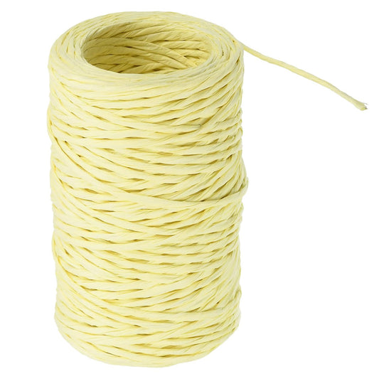 PATIKIL 164 Feet Floral Bind Wire Wrap Twine, 2mm Florist Wire Iron Wire Paper Covered Vine Wrapping Binding Wire for Flower Bouquets, Cream