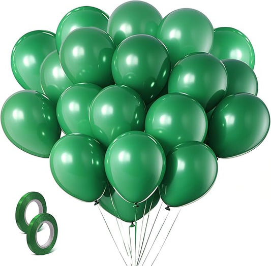 Green Balloons Green Birthday Decorations 10 Pack 36 inch Round Party Balloons for Dark Green Themed Wedding Graduation Anniversary Christmas Birthday Party St Patricks Day Backdrop Decorations
