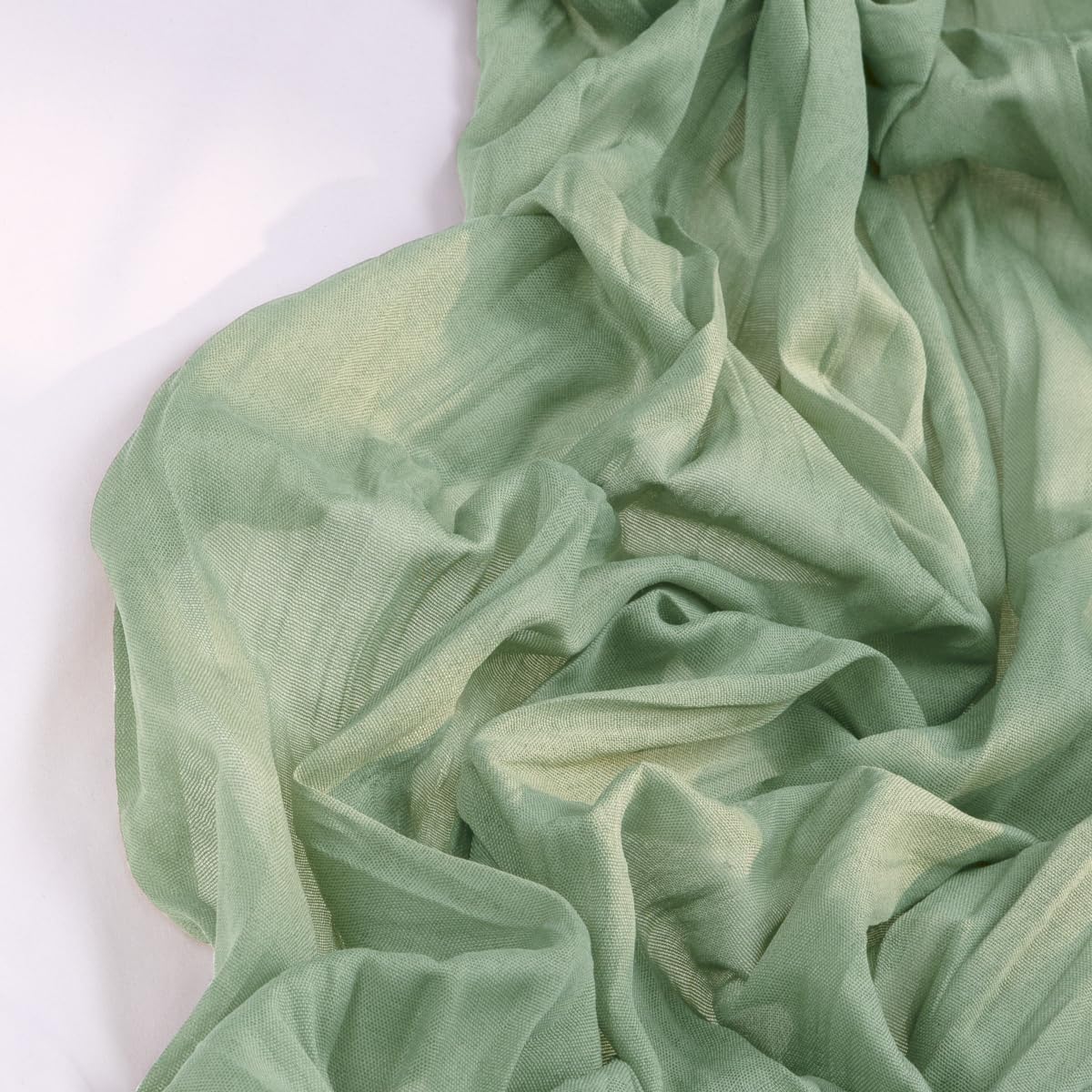 Sage Green Cheesecloth Table Runner 10 Pack Fall Table Runners Boho Gauze 120 Inches Sage Cheese Cloth Fall Table Decorations for Thanksgiving Wedding Bridal Baby Shower Tea Party