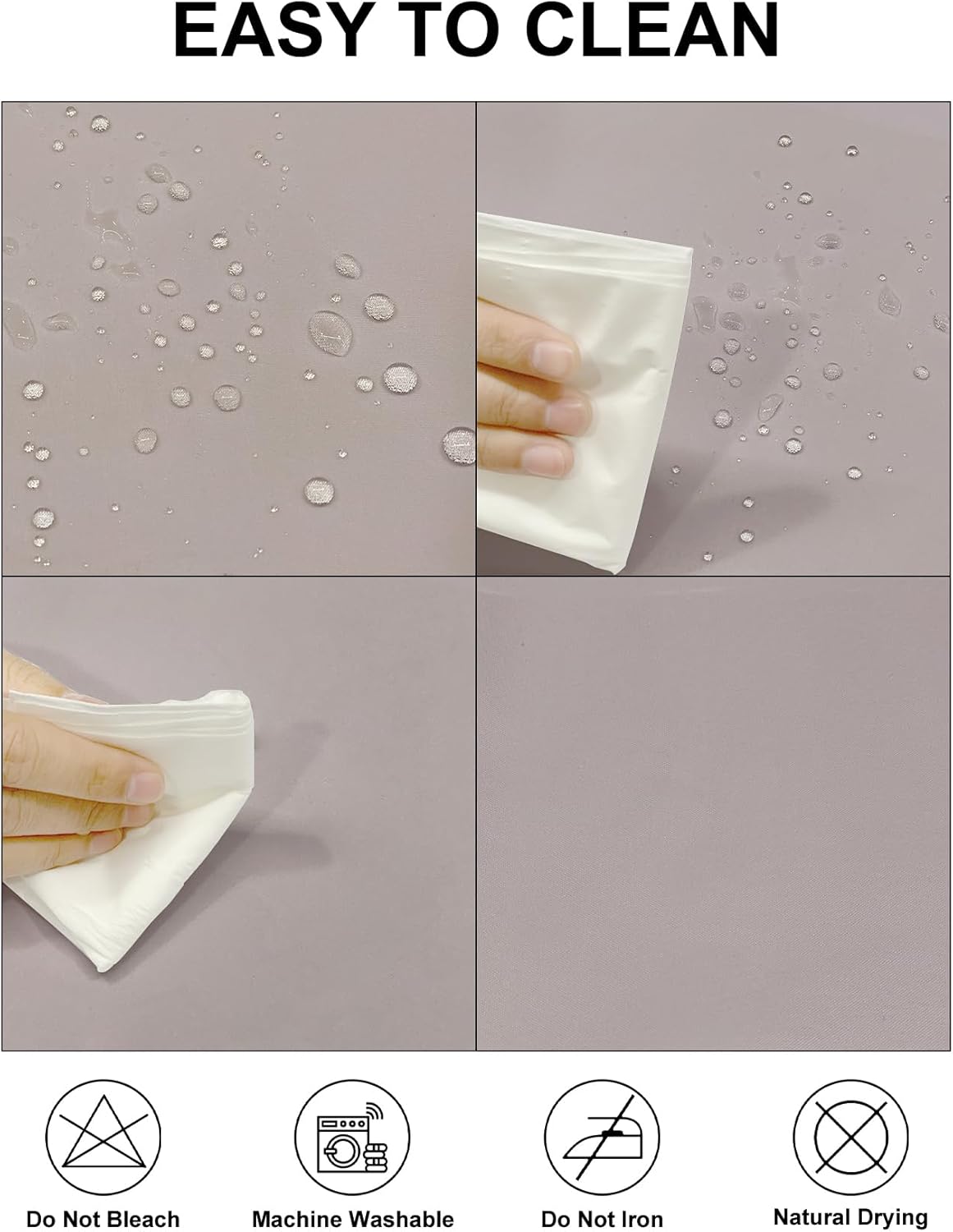 Fokitut 2 Pack Waterproof Rectangle Tablecloth, 90x132 Inch,Stain Resistant and Wrinkle Polyester Table Cloth, Fabric Table Cover for Kitchen Dining, Wedding, Party, Holiday Dinner-Silver