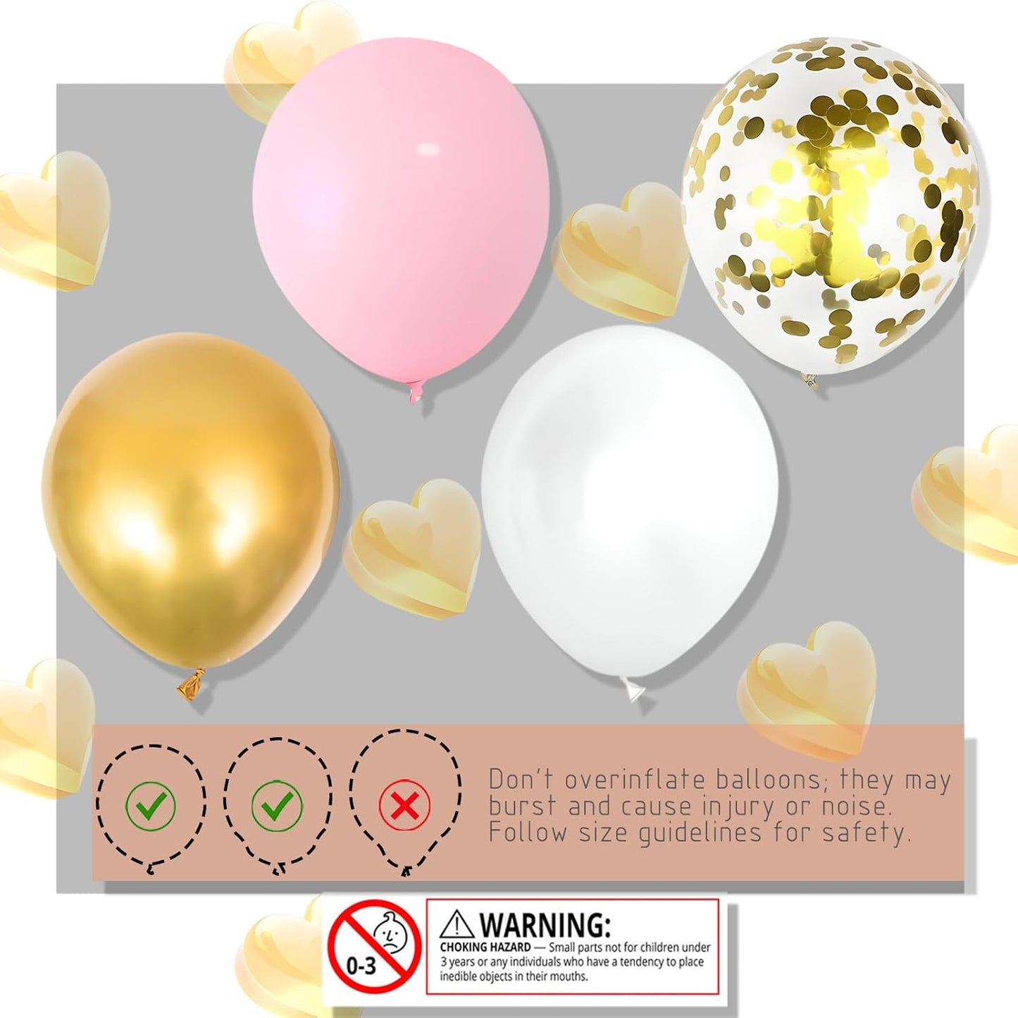 Balloon Column Stand Kit with Balloons, Base and Pole, Balloon Column Kit for Floor or Table Backdrop Decoration for Party Wedding Baby Shower Birthday Graduation (gold pink)