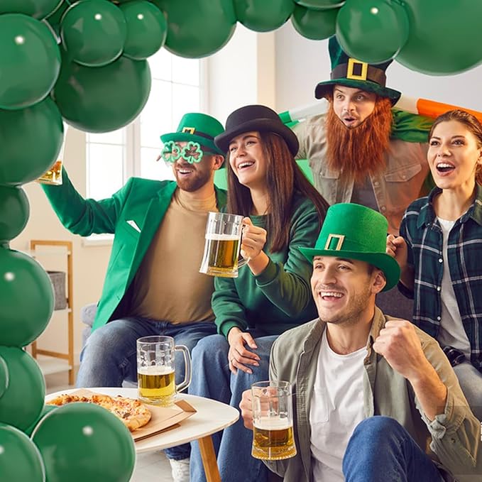 Green Latex Balloons, 150pcs 5 inches Dark Green Round Helium Balloons for or Dark Green Themed Wedding Graduation Anniversary Birthday Party Backdrop Decorations