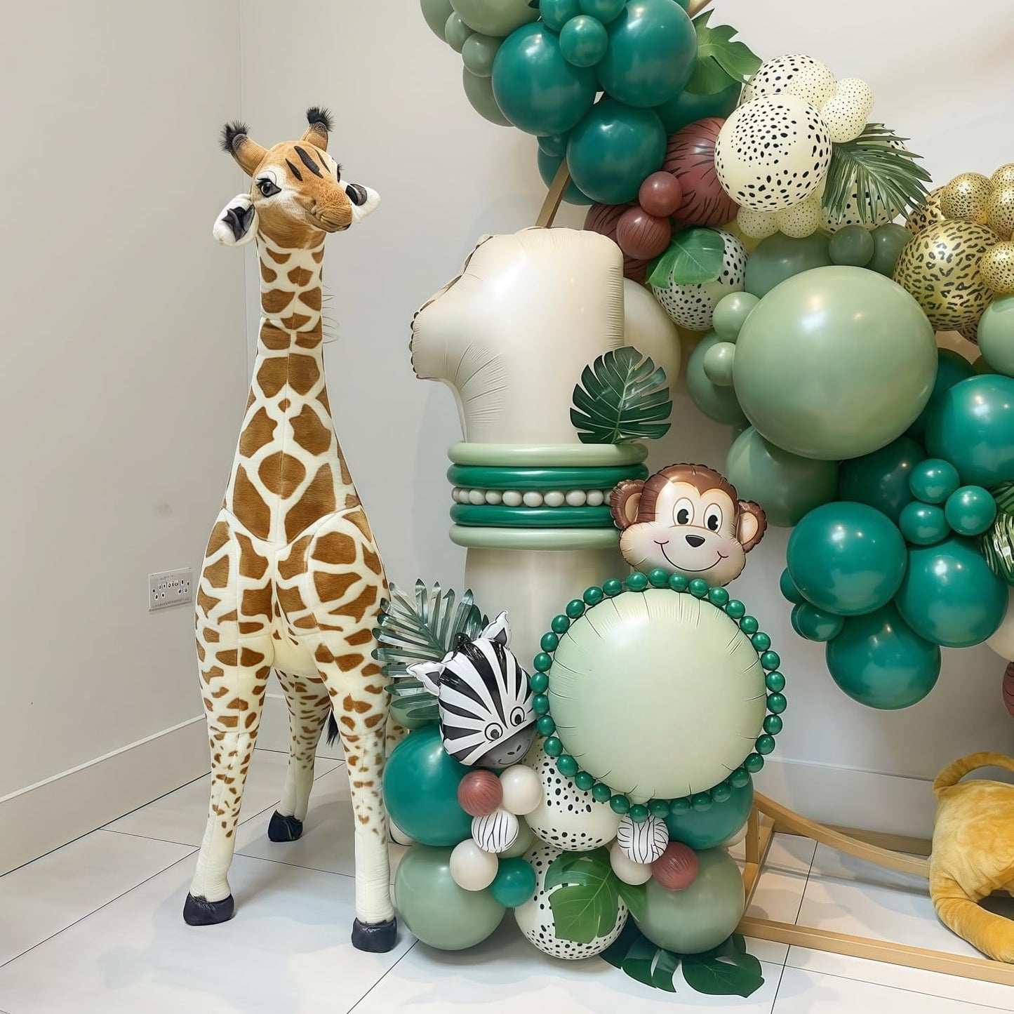 Cream 9 Balloon Number 40 Inch Cream White Number 9 Balloon Helium Mylar 9 Balloon for Birthday Party Decoration