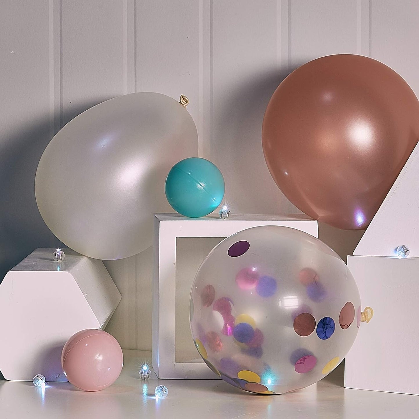 Aogist 200pcs Pink LED Balloon Light, Mini Tiny Light Round Led Ball Lamp for Paper Lantern Balloon Indoor Outdoor Party Event Birthday Party Wedding Decoration Halloween Christmas Supplies