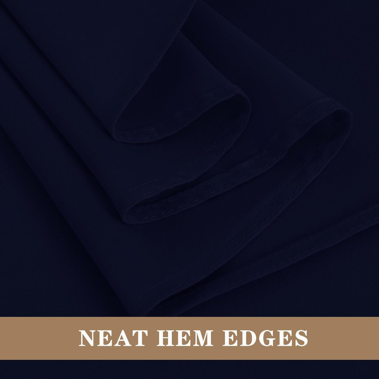 Fitable Navy Tablecloths for 6-8 Foot Tables, 6 Pack - 70 x 120 Inches - Reusable and Washable Table Clothes, Polyester Fabric Table Covers for Wedding, Party, Banquet