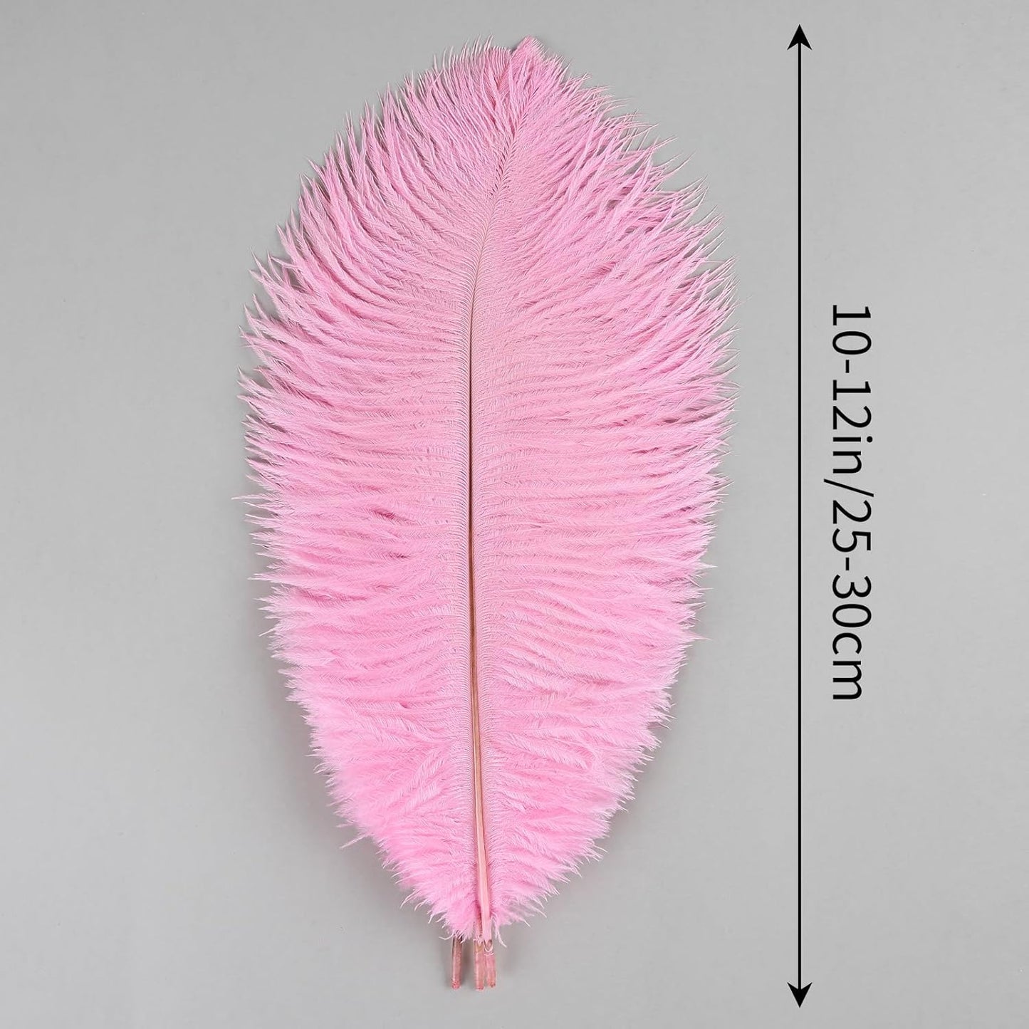 THARAHT Pink Ostrich Feathers 12pcs Natural Bulk 10-12Inch 25cm-30cm for Crafts Wedding Party Centerpieces Easter Gatsbi and Home Decoration Feathers