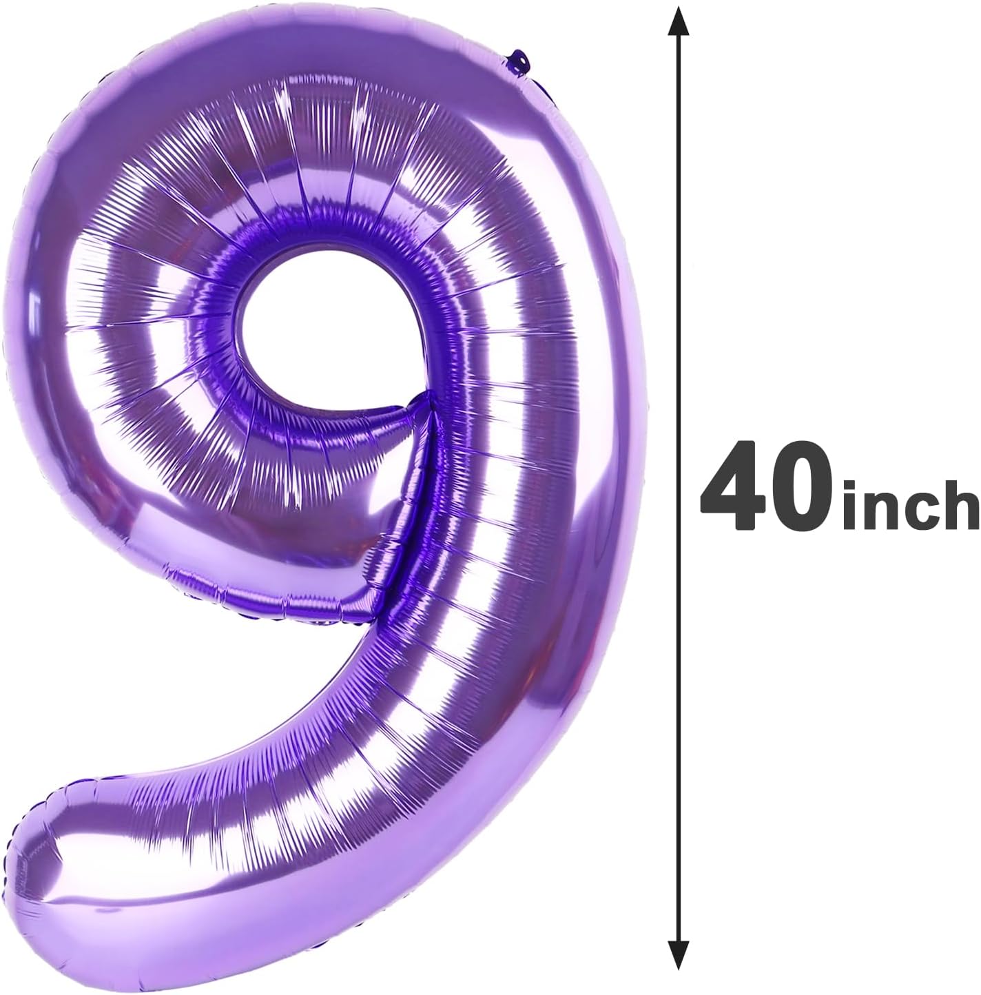 Purple Number 9 Balloon, 40 Inch, 1 Piece, Birthday Decorations, Anniversary Decorations, Graduation Party Supplies