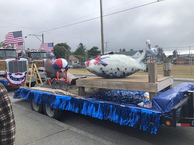 Thick 10 Feet by 15 Inch Royal Blue Foil Fringe Garland - Pack of 3 | Shiny Metallic Tinsel Banner for Parade Floats, Bridal Shower, Wedding, Birthday, Christmas | Wall Hanging Drapes (3)