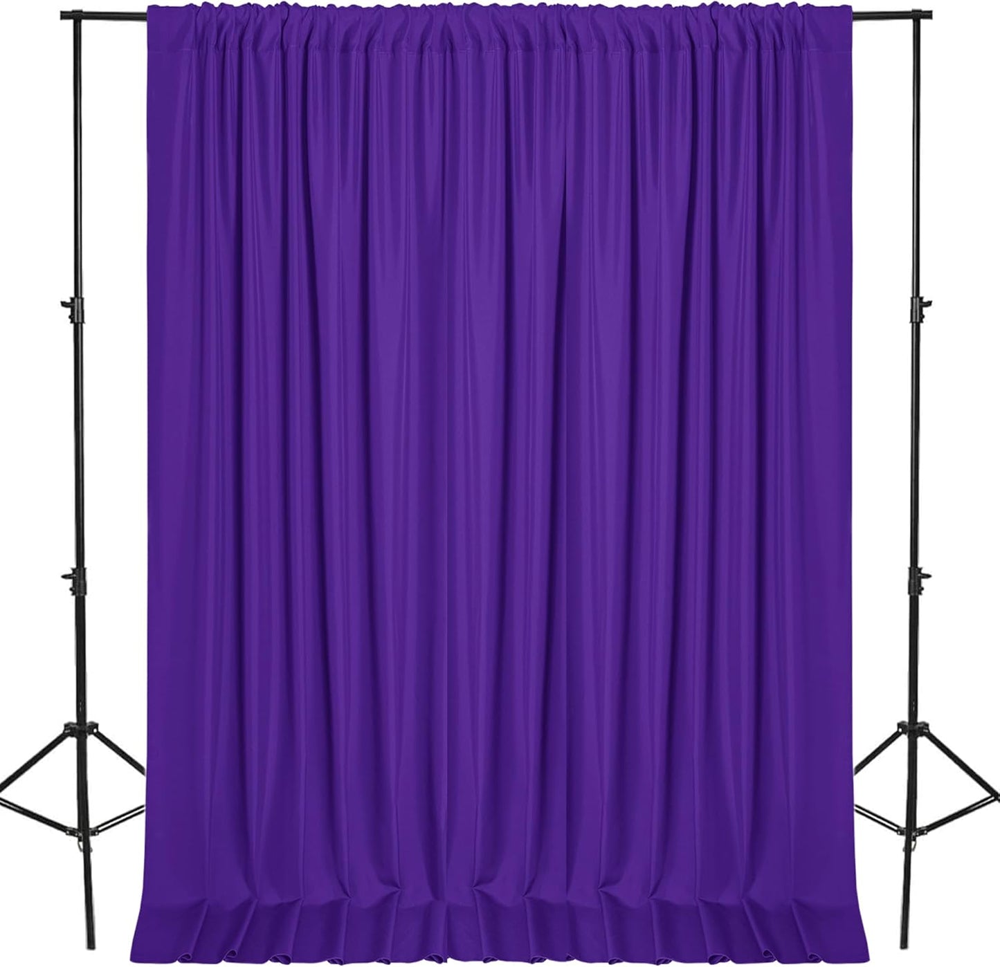 DWCN 10x8 FT Purple Backdrop Curtains for Parties, Photography Backdrop Drapes with Rod Pockets for Wedding Decorations Stage Birthday Family Gatherings, 2 Panels 5ft x 8ft