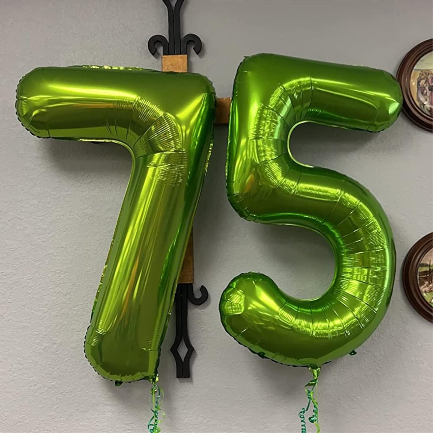 40'' Green Number 7 Balloons, Giant Self Inflating Foil Number Balloons Set 0-9, Large Digital 7 Helium Balloon for Girls Boys 7th Jungle Birthday Party Decorations Anniversary Photo Shoot Supplies