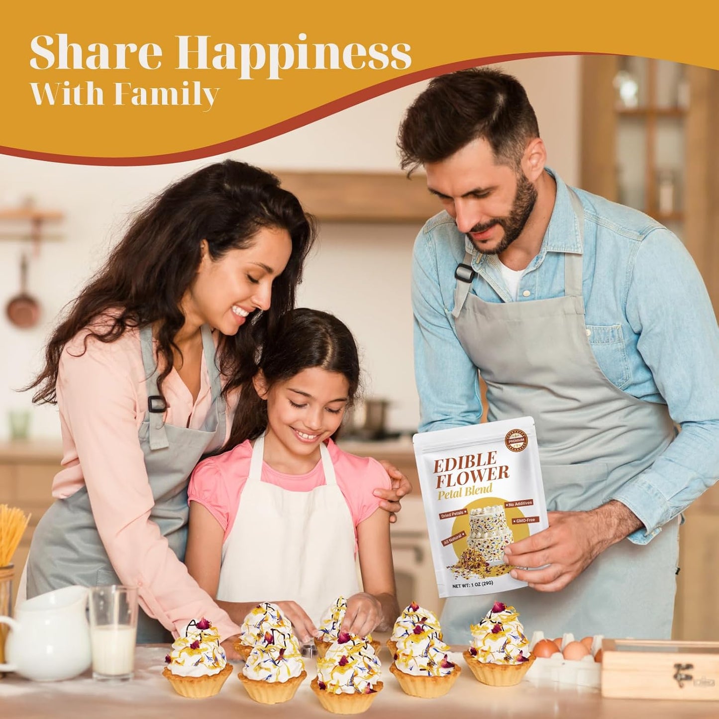 CCnature Edible Flowers Petal Blend 1oz | All natural | No Additives | Non GMO | 3 Types of Edible Dried Flowers for Baking, Cocktails, Cake Decorations, Drinks and Garnish