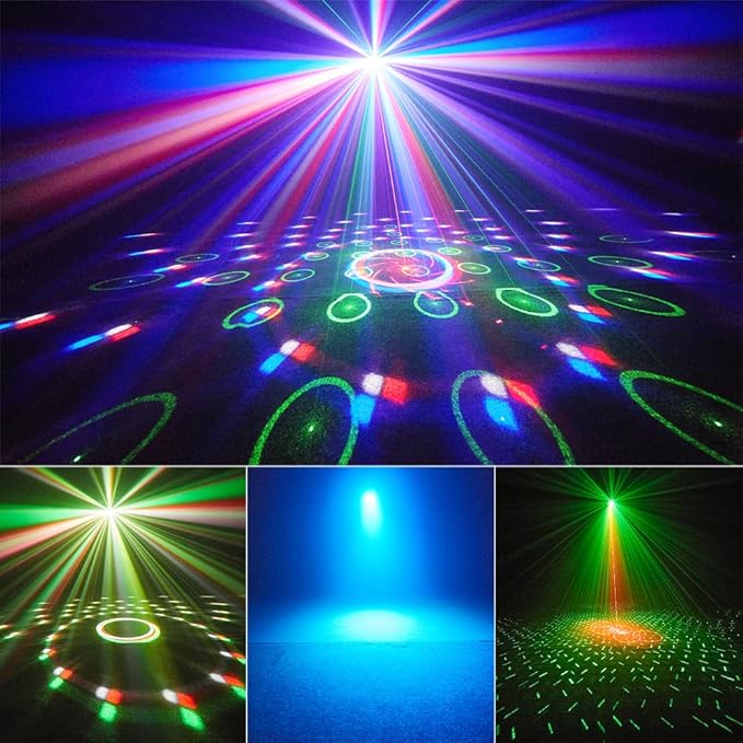 Party Disco Ball Lights, DJ Stage Strobe Rave Lights Sound Activated with Remote Control for Parties Birthday Christmas Gift Wedding Karaoke KTV Bar Club Dance Room Halloween Decorations