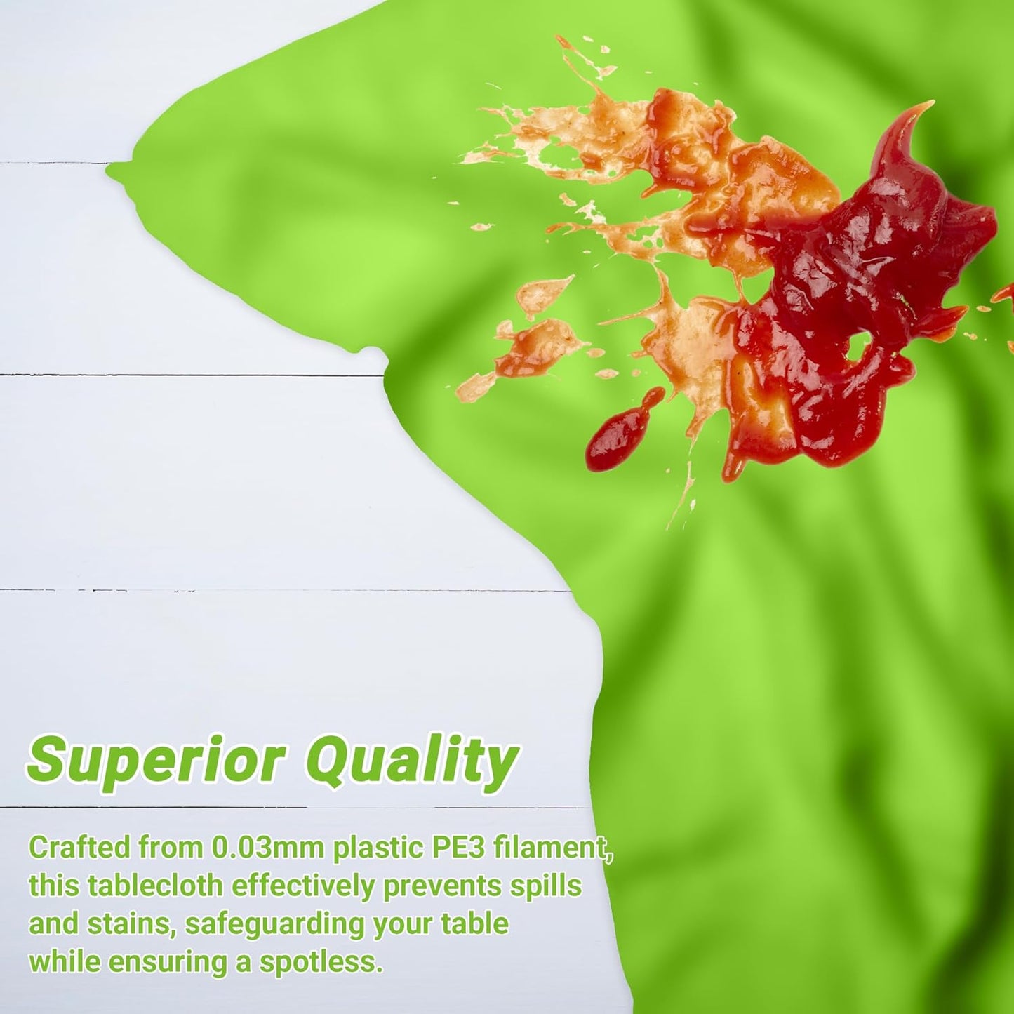 QZYL 12 PCS Bright Plastic Table Cover, 54 X 108 in Rectangle Disposable Table Cloth for Picnic, Light Green Plastic Tablecloth for Parties Weddings Graduation Birthday