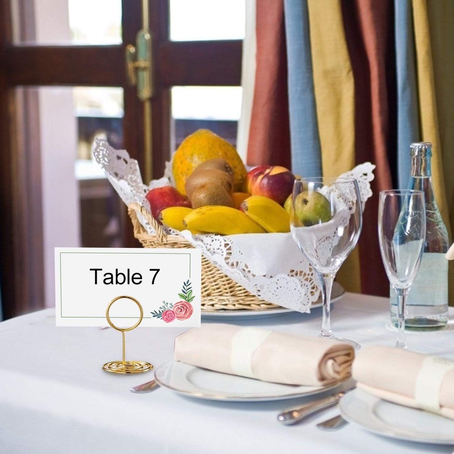 100Pcs Place Cards, Elegant Table Cards with Floral, Rustic Texture Seating Cards, Kraft Paper Name Cards, Perfect for Weddings, Dinner Parties, Banquets, Events, 2 x 3.5 inches