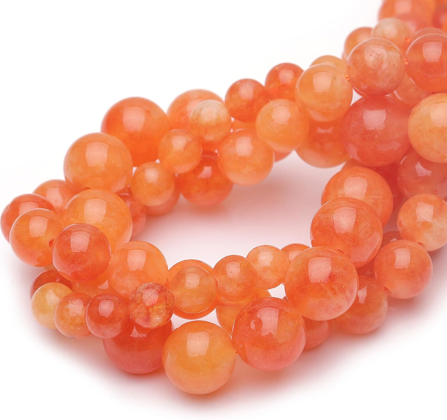 10mm Natural Stone Beads for Jewelry Making,Gold Sunstone Polished Smooth Round Gemstone Beads for Bracelet Necklace 15 Inch