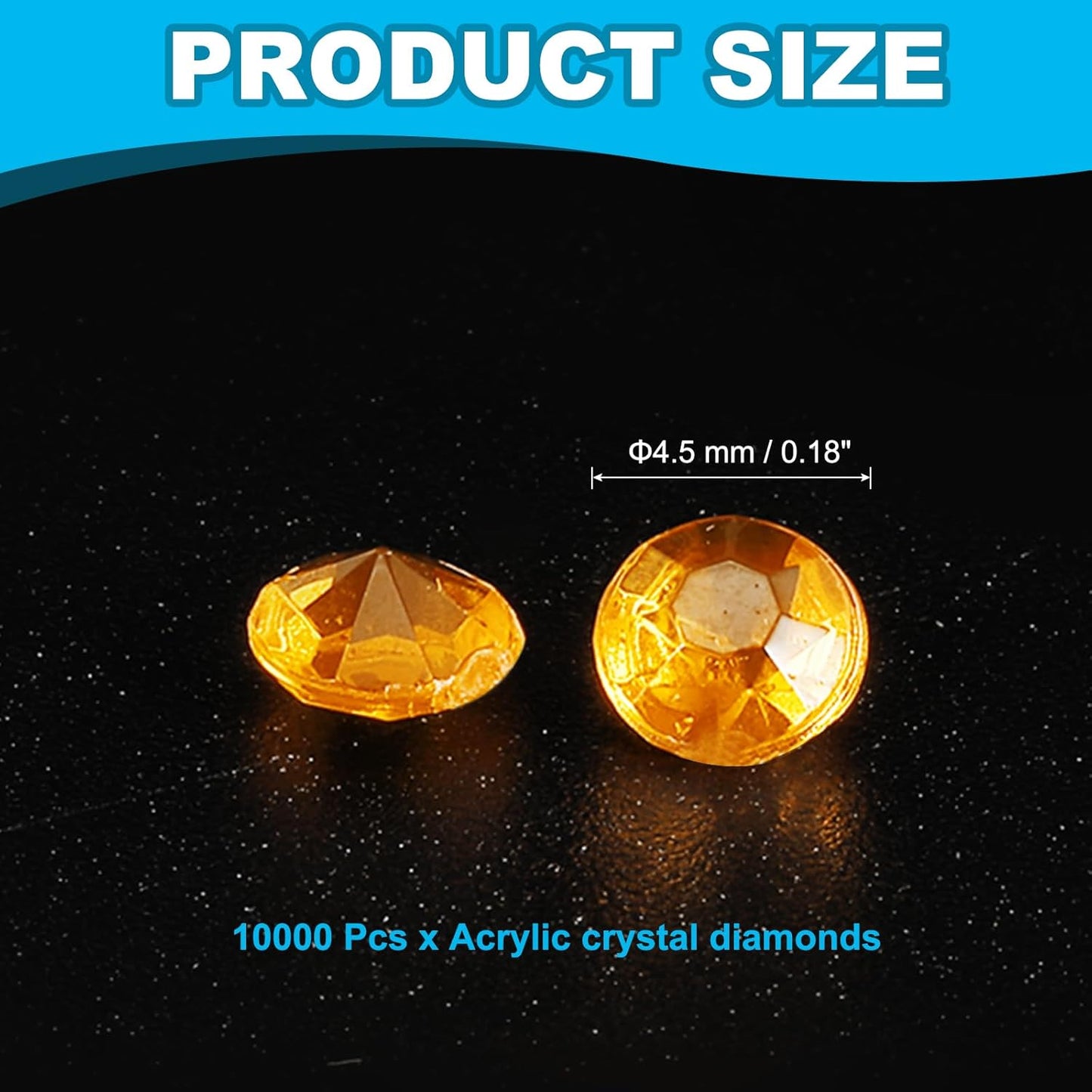 PATIKIL 10000 Pcs Wedding Table Scatter Confetti Crystals 4.5mm Acrylic Diamonds Vase Fillers Gems for Table Centerpiece Decorations Party Vase Beads, Light Brown