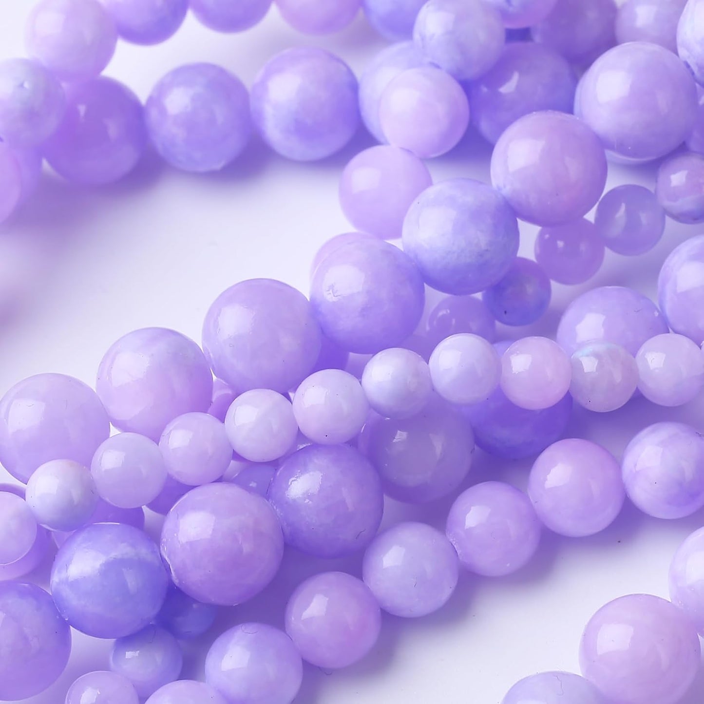 Purple Persian Jade Stone Beads Gemstone Round Crystal Energy Jade Beads Stone Beads for Jewelry Making DIY Bracelet Necklace Jewelry Making 1 Strand 15.5inch 35PCS 10MM