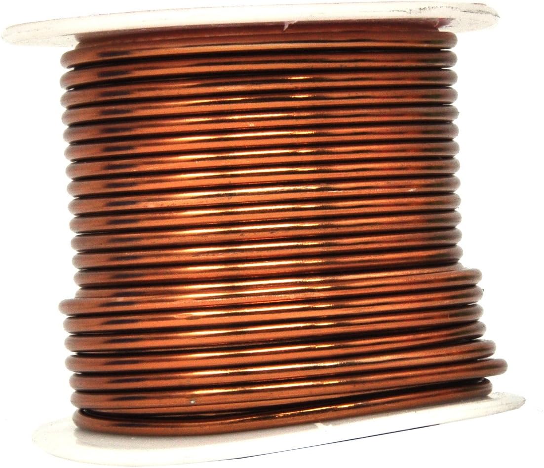 Mandala Crafts 12 Gauge Anodized Aluminum Craft Wire for Jewelry Making - 276 FT Colored Flexible Silver Copper Purple Gold Brown Red Wire - Bendable for Bonsai Armature Crafting Sculpting