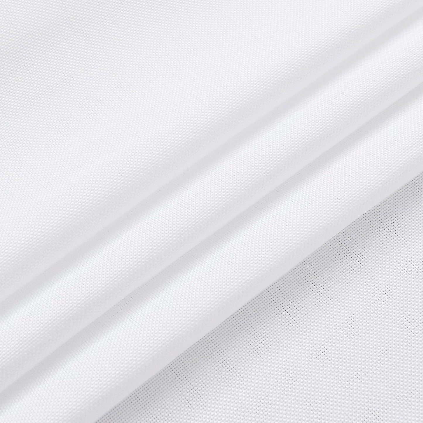 Hiasan Faux Linen Rectangle Tablecloth - Wrinkle and Stain Resistant Washable Table Cloth for Kitchen Dining Room Holiday Table Cover for Party Dinner, White, 52 x 70 Inch