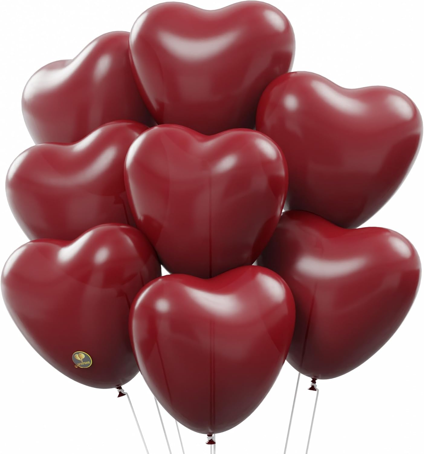 AFTERLOON® Biodegradable Balloons 100 pcs Ruby Red 12 Inch Heart Shaped, Thickened Extra Strong Natural Latex Helium Float, Proposal Marriage Love Baby Shower Gender Reveal Wedding Bridal