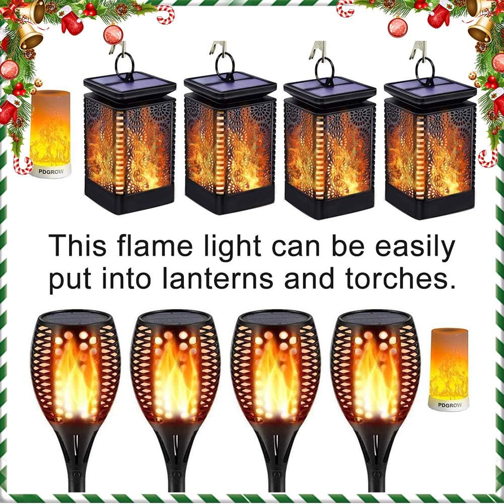 LED Flame Lights with Remote Timer, Flame Lamp 4 Modes USB Rechargeable Fire Lights Indoor Campfire Outdoor Decorative Lantern Hanging Lamps Fireplace Romantic Light for Home Party Camping Bar
