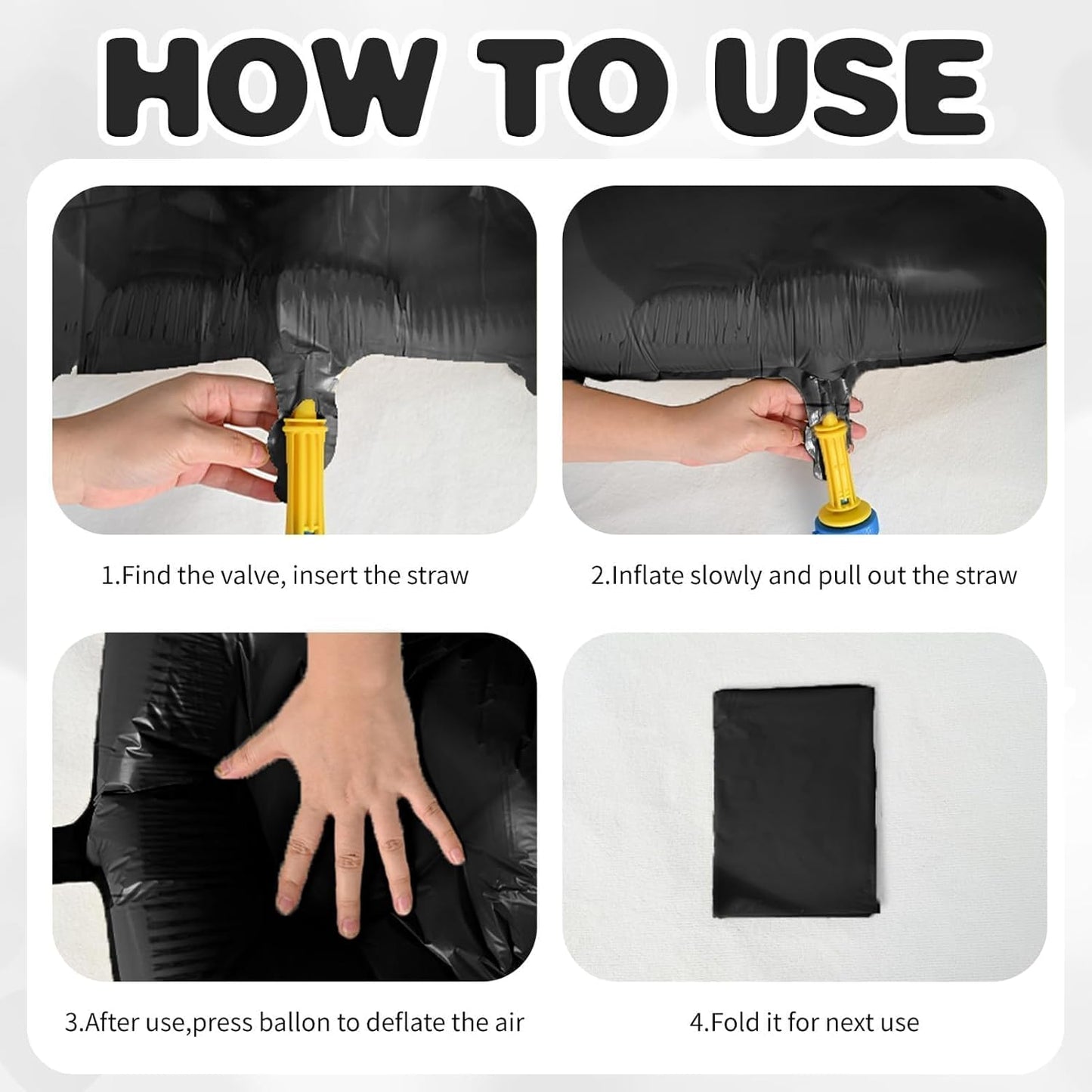 12 Pcs Heart Balloons, 18 inch Black Heart Shaped Balloons, Big Foil Helium Balloon, Love Foil Balloon for Wedding Baby Shower Anniversary Backdrop Valentine Party Decorations