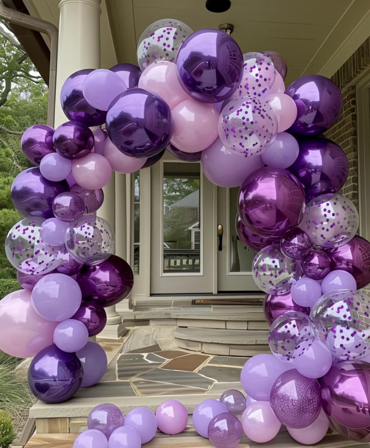 300 Pcs Lavender Purple Balloons Set 12 Inch Different Shades of Purple Party Balloon Set, Suitable for Wedding, Graduation, Birthday Party Various Event Decorations