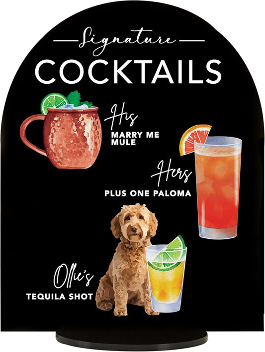 Pet Signature Drink Wedding Signs
